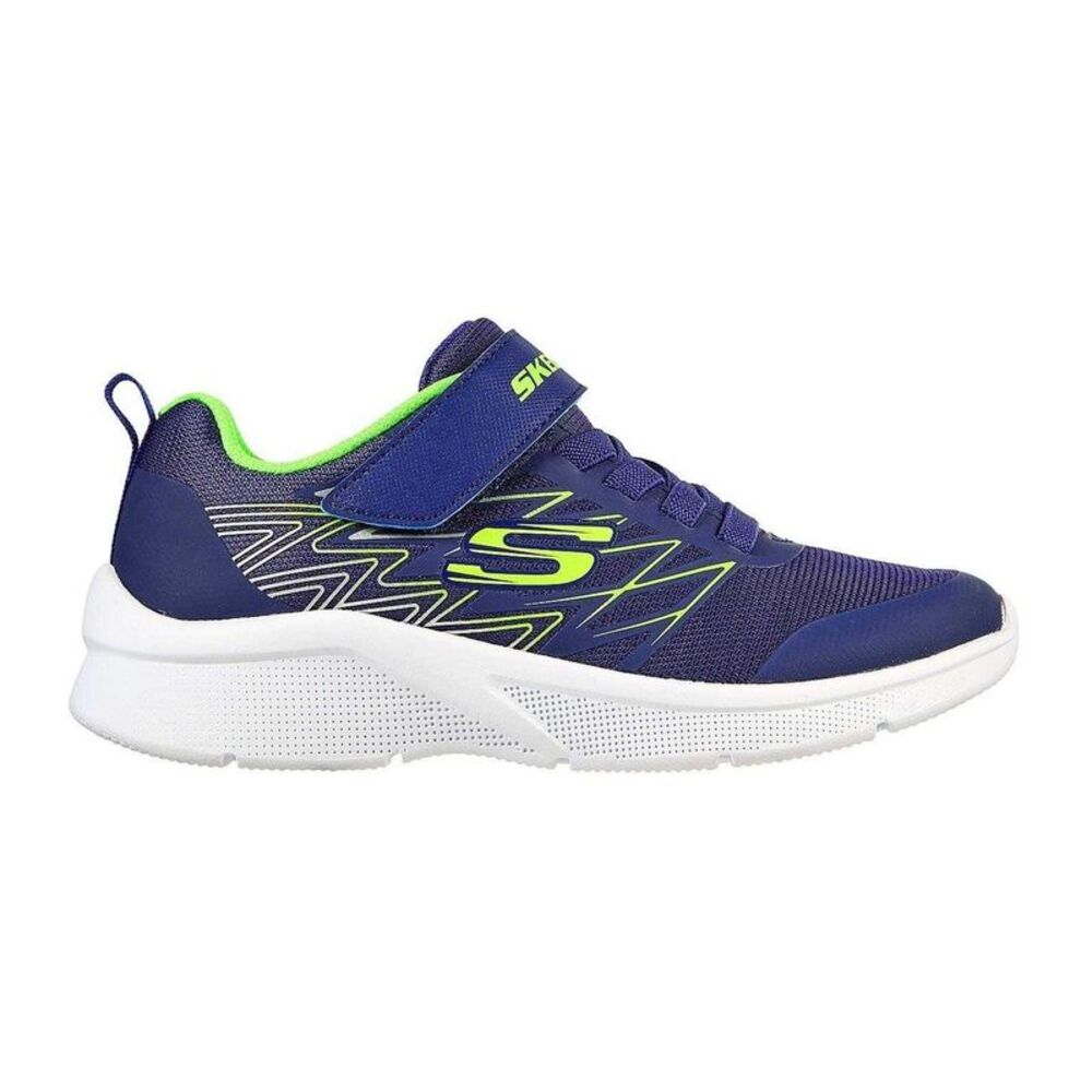 Skechers Boys Microspec Advance Sneakers / Navy/Lime